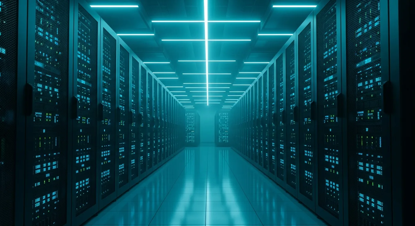 Datacenter EZdatacenter — corridoio sala server in Ticino